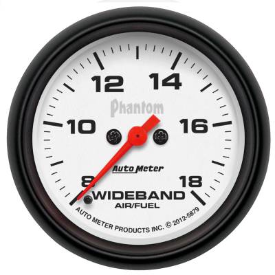 AutoMeter - AutoMeter 5879 Phantom WideBand Air/Fuel Ratio Gauge 8:1-18:1 AFR 2-5/8"