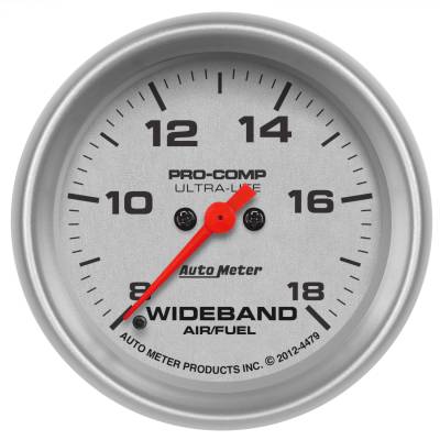 AutoMeter - AutoMeter 4479 Ultra-Lite Air/Fuel Ratio Wideband Analog Gauge 8:1-18:1 2-5/8"
