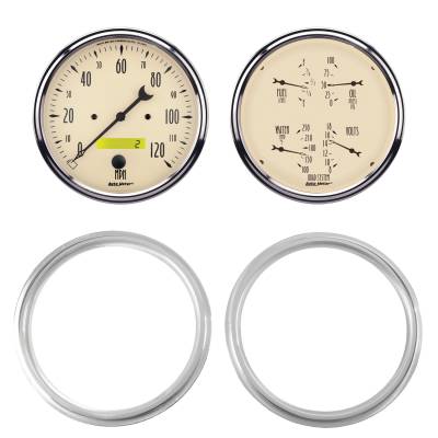 AutoMeter - AutoMeter 7039-02 Antique Beige 5Pc Direct Fit Gauge 2x5" Kit for 47-53 Chevy