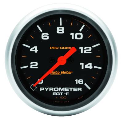 AutoMeter - AutoMeter 5444 Pro-Comp Digital Pyrometer Gauge 0-1600°F 2-5/8" Stepper Motor