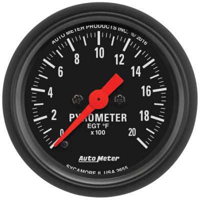 AutoMeter - AutoMeter 2655 Z-Series Electric Pyrometer Gauge 0-2000F 2-1/16" Stepper Moto