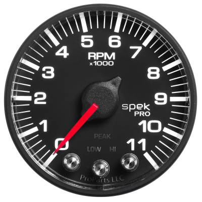 AutoMeter - AutoMeter P336328 Spek-Pro In-Dash Tachometer Black/Black 11000 RPM 2-1/16"