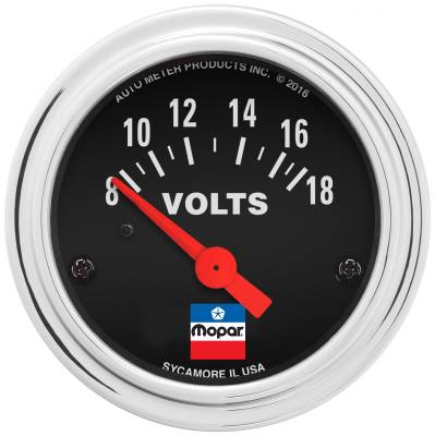 AutoMeter - AutoMeter 880788 Mopar Classic Electric Voltmeter 8-18V 2"