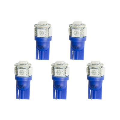 AutoMeter - AutoMeter 3286-K T3 Wedge Blue 5 Pack LED Bulb Replacement