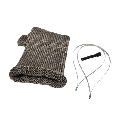 Design Engineering - Design Engineering 10038 Titanium Knit Exhaust Sleeve 4" x 12"