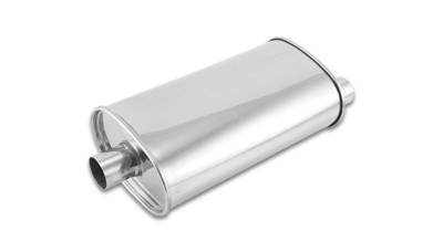 Vibrant Performance - Vibrant 1104 STREETPOWER Oval Muffler 2" Inlet/Outlet Center-Offset