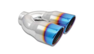 Vibrant Performance - Vibrant 1326B Dual 3.5" Round Stainless Steel Tips w/Burnt Blue Finish