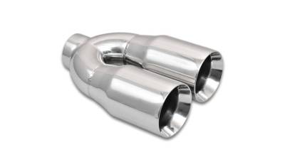 Vibrant Performance - Vibrant 1339 Dual 3.5" Round Stainless Steel Tips Double Wall Straight Cut