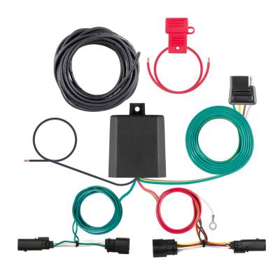 CURT - CURT 56481 Custom Wiring Harness 4-Way Flat Output for Ford F150 w/LED Taillight
