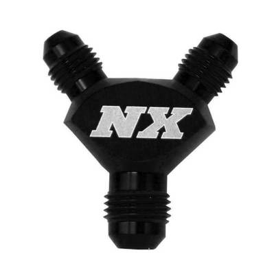 Nitrous Express - Nitrous Express 16390 10AN x 8AN x 8AN Billet PURE-FLO Y FITTING BLACK