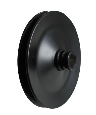 Borgeson - Borgeson 801105 Power Steering Pump Pulley 5.5" Dia Black 1-Row Press-On