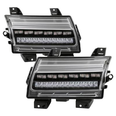 Spyder Auto - Spyder Auto 5086785 Full LED Front Bumper Lights Sequential Signal Black