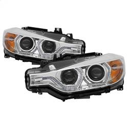 Spyder Auto - Spyder Auto 5084354 DRLLED Projector Headlight Chrome for 12-14 BMW F30 3 Series