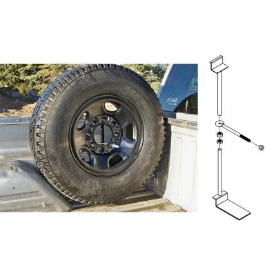 TITAN Fuel Tanks - TITAN Fuel Tanks 9901330 Spare Tire Buddy In Bed Tire Mount