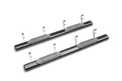Lund - LUND 26610567 6" Oval Straight Nerf Bars Steel Black