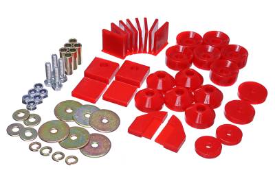 Energy Suspension - Energy Suspension 1.4101R Differential Carrier Bushing Set Rear Poly Red
