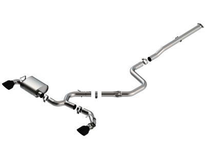 Borla - Borla 140832BC ATAK Cat-Back Exhaust Single Split Rear Exit for 19-22 Veloster N