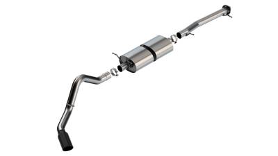 Borla - Borla 140833BC S-Type Cat-Back Exhaust Truck Side Exit 20-26 Silv/Sra 2500/3500