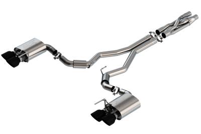Borla - Borla 40837BC ATAK Cat-Back Exhaust Dual Split RR Exit for 20-22 Mustang Shelby