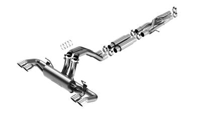 Borla - Borla 140892 S-Type Cat-Back Exhaust Truck One Split RR Exit for 21-25 Wrangler