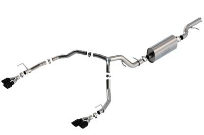Borla - Borla 140858BC Touring Cat-Back Exhaust Dual Split RR Exit for 21-26 Tahoe/Yukon