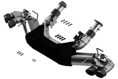 Borla - Borla 140838CF S-Type Cat-Back Exhaust Dual Split RR Exit for 20-26 Corvette 6.2