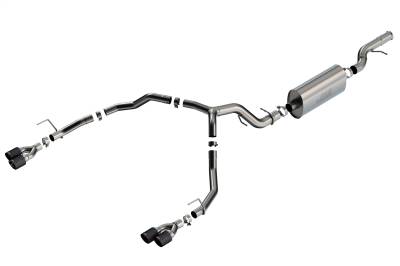 Borla - Borla 140858CF Touring Cat-Back Exhaust Dual Split RR Exit for 21-26 Tahoe/Yukon