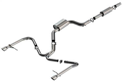 Borla - Borla 140850SB S-Type Cat-Back Exhaust One Split RR Exit for 19-21 VW Jetta GLI