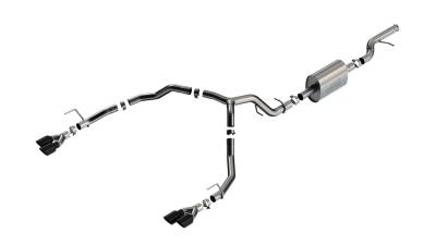 Borla - Borla 140857BC S-Type Cat-Back Exhaust Truck Dual Split RR Exit for 21-26 Tahoe