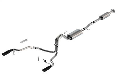 Borla - Borla 140865BC Touring Cat-Back Exhaust Single Split Rear Exit 21-26 Ford F150