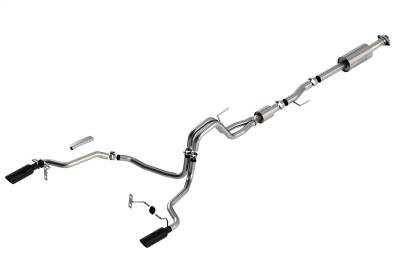 Borla - Borla 140866BC S-Type Cat-Back Exhaust Truck One Split RR Exit 21-26 F150 5.0L
