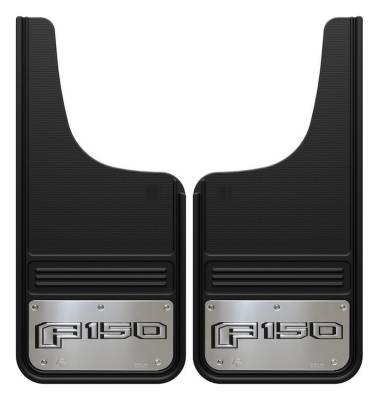 Gatorback - Gatorback 12"x26" Cut-Style Black Mud Flaps F150 Logo GA1226CUTF150-2