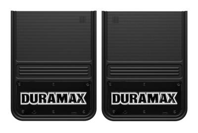 Gatorback - Gatorback 14"x18" Universal Black Mud Flaps Duramax Logo GB1418DXW2