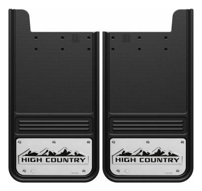 Gatorback - Gatorback 12"x23" Universal Black Mud Flaps High Country Logo GB1223HC