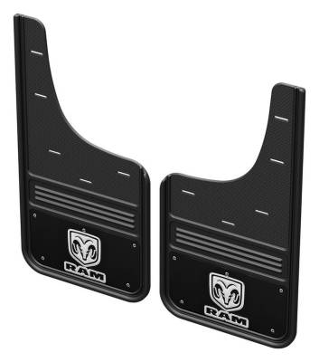 Gatorback - Gatorback 12" Front Mud Flaps Set Black for RAM 1500 GCR34F-RVW