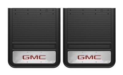 Gatorback - Gatorback GB2124GR-2 21"x24" Rear Dually Black Mud Flaps GMC Logo