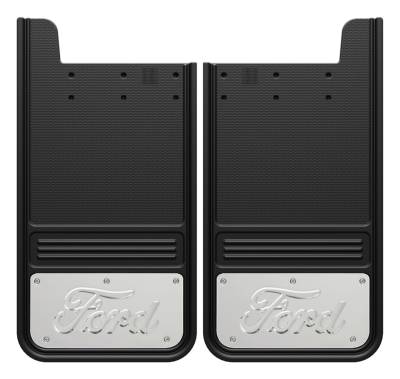Gatorback - Gatorback 12"x23" Universal Black Mud Flaps Ford Script Logo GB1223FS