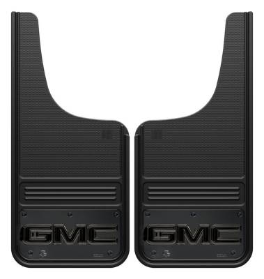Gatorback - Gatorback 12"x26" Cut-Style Black Mud Flaps GMC Logo GM1226CUTG-2