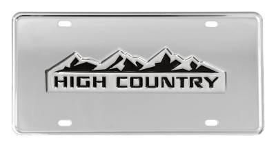 Gatorback - Gatorback GG758463 Gatorgear Stainless License Plate High Country Logo