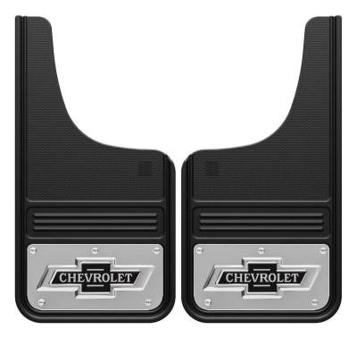 Gatorback - Gatorback 12"x23" Cut-Style Black Mud Flaps Chevrolet Logo GB1223CUTC