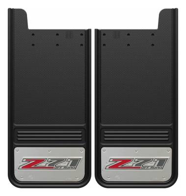 Gatorback - Gatorback 12"x26" Universal Black Mud Flaps Z-71 Logo GB1226Z71-2