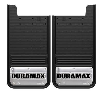 Gatorback - Gatorback 12"x23" Universal Black Mud Flaps Duramax Logo GB1223DX-2