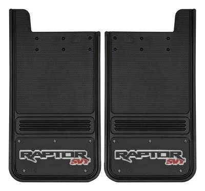 Gatorback - Gatorback 12"x23" Universal Black Mud Flaps Raptor Logo GB1223SVT-FULL