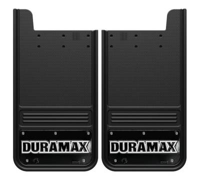 Gatorback - Gatorback 12"x23" Universal Black Mud Flaps Duramax Logo GB1223DXW2