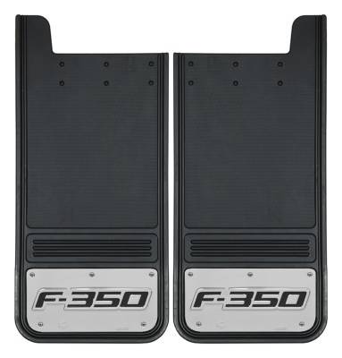 Gatorback - Gatorback 12"x26" Universal Black Mud Flaps F350 Logo GB1226F350