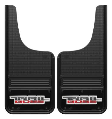Gatorback - Gatorback 12"x26" Cut-Style Black Mud Flaps Trailboss Logo GB1226CUTTW