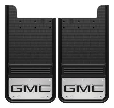 Gatorback - Gatorback 12"x23" Universal Black Mud Flaps GMC Logo GB1223GB-2