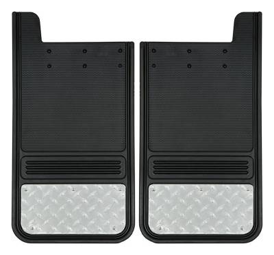 Gatorback - Gatorback 12"x23" Universal Black Mud Flaps Tread Brite GB1223TB