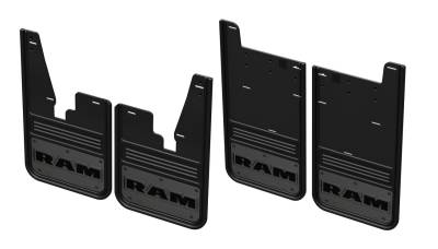 Gatorback - Gatorback 12" Black Front/Rear Mud Flap Set for RAM 2500/3500 GCR37K-GMRT