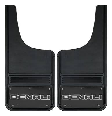 Gatorback - Gatorback 12"x26" Cut-Style Black Mud Flaps Denali Logo GB1226CUTD-FULL